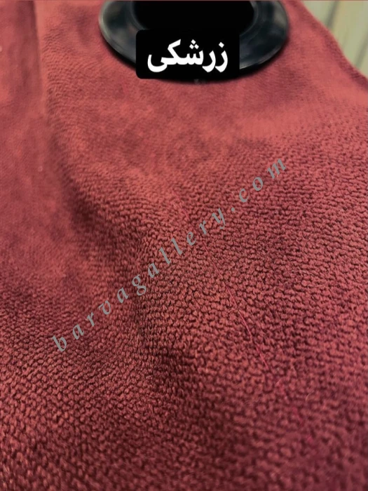 پرده کتان گارنت قرمز